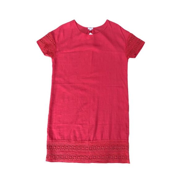 Sigrid Olsen Orange Linen Lace Dress NWT Small - Picture 4 of 7